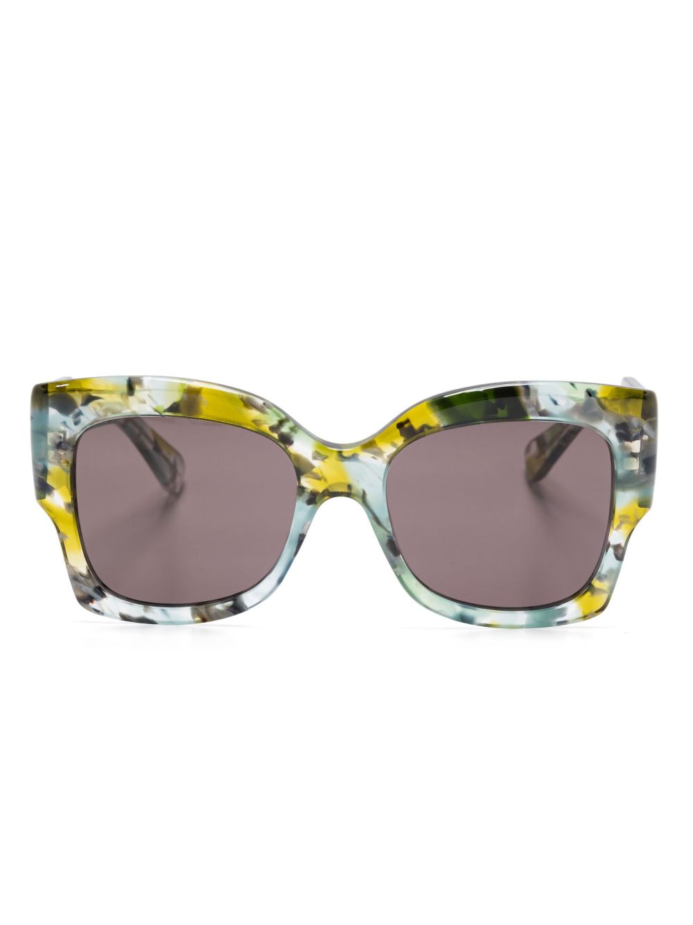 Chloé Eyewear 蝴蝶形镜框太阳眼镜 - 绿色