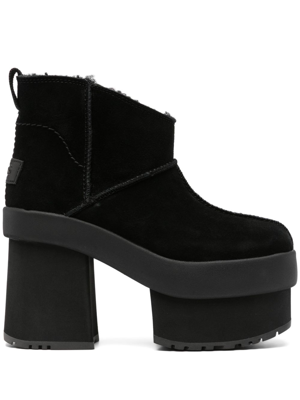 UGG New Heights 高跟及踝靴（11厘米） - 黑色
