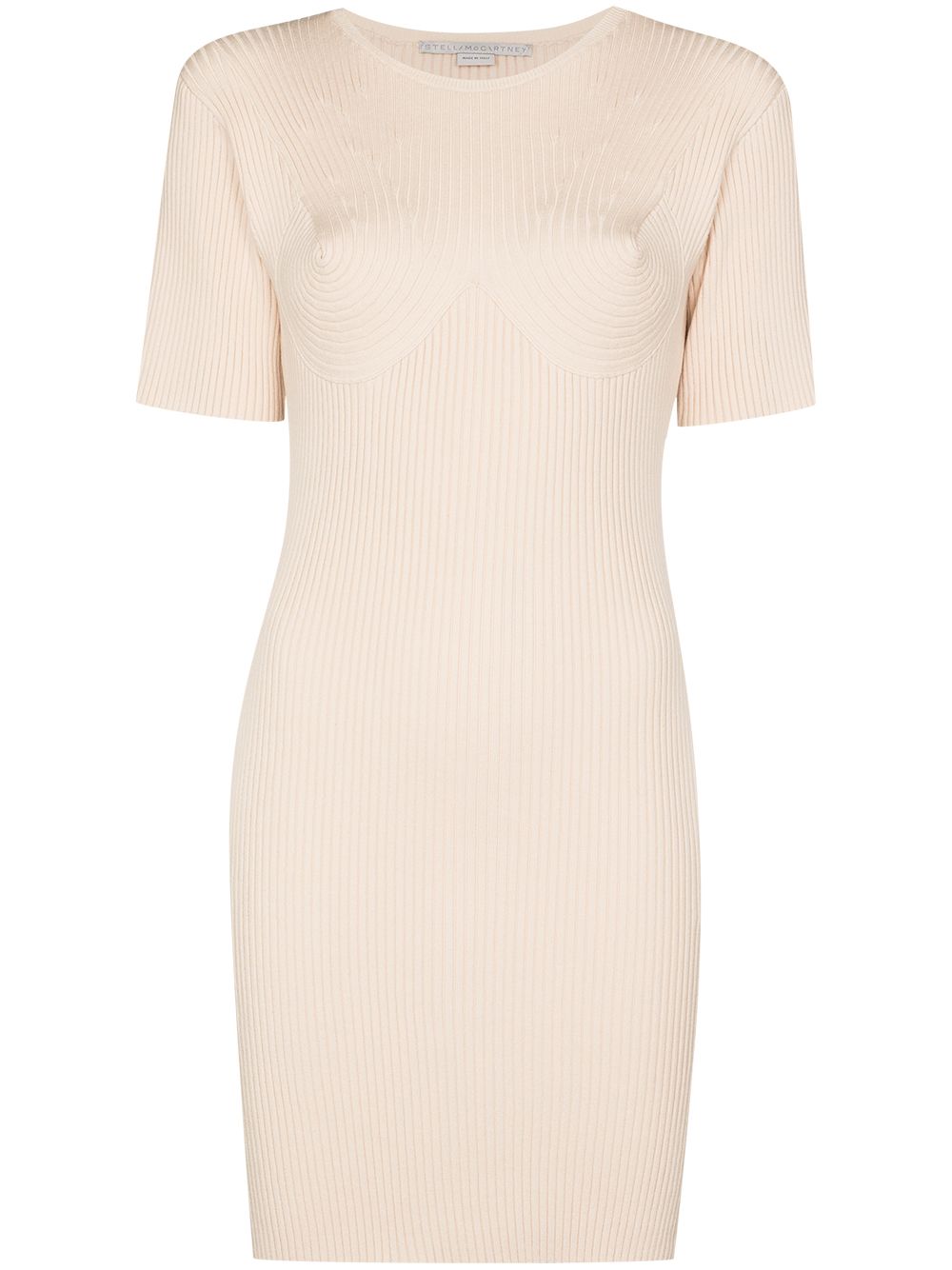 Stella McCartney 斯特拉·麦卡特尼 罗纹针织迷你连衣裙 - 中性色