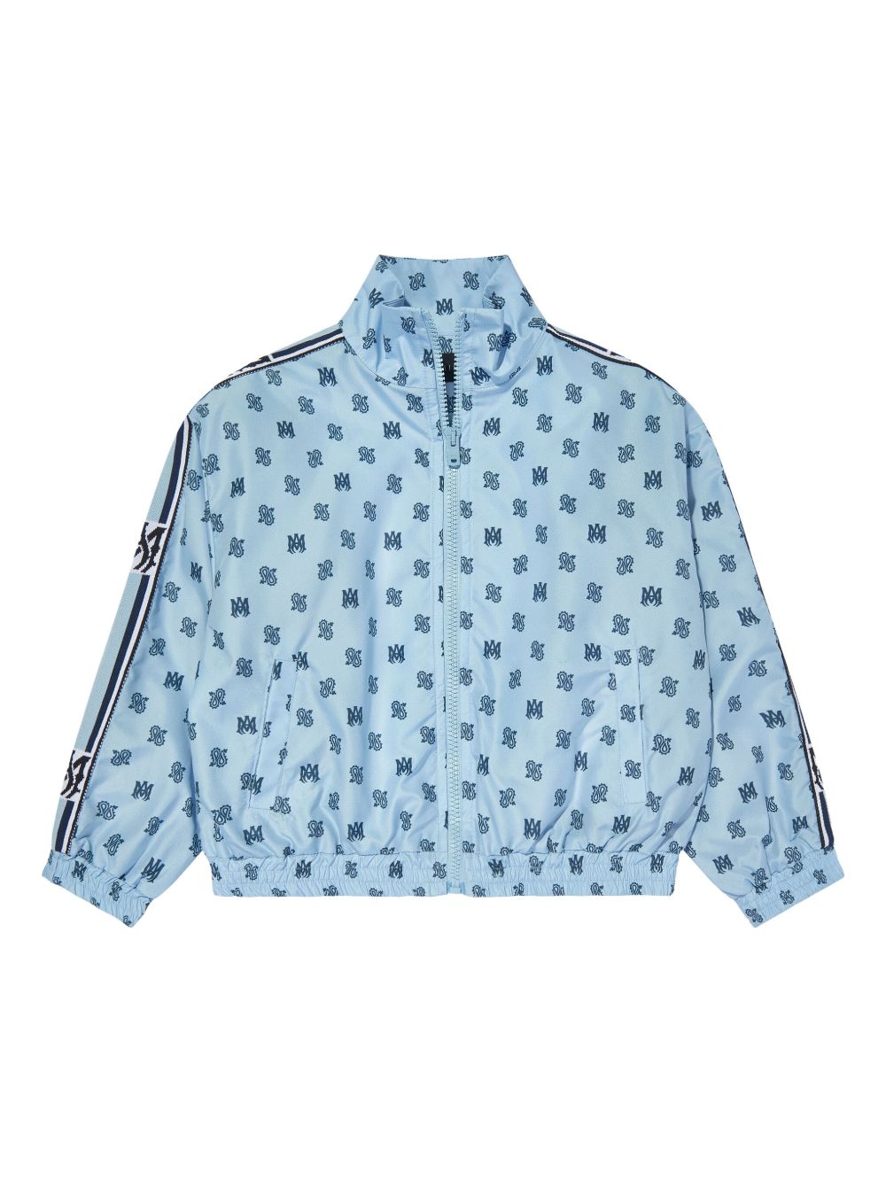 AMIRI KIDS logo印花防风夹克 - 蓝色