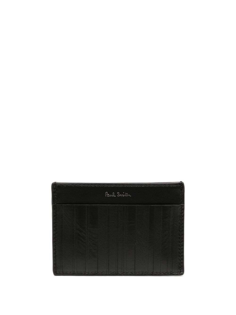 Paul Smith Shadow-Stripe 皮质卡夹 - 黑色