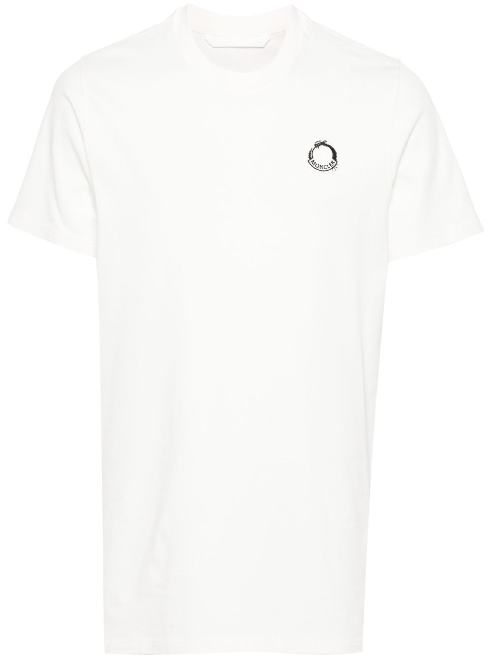 Moncler logo贴花棉T恤 - 中性色
