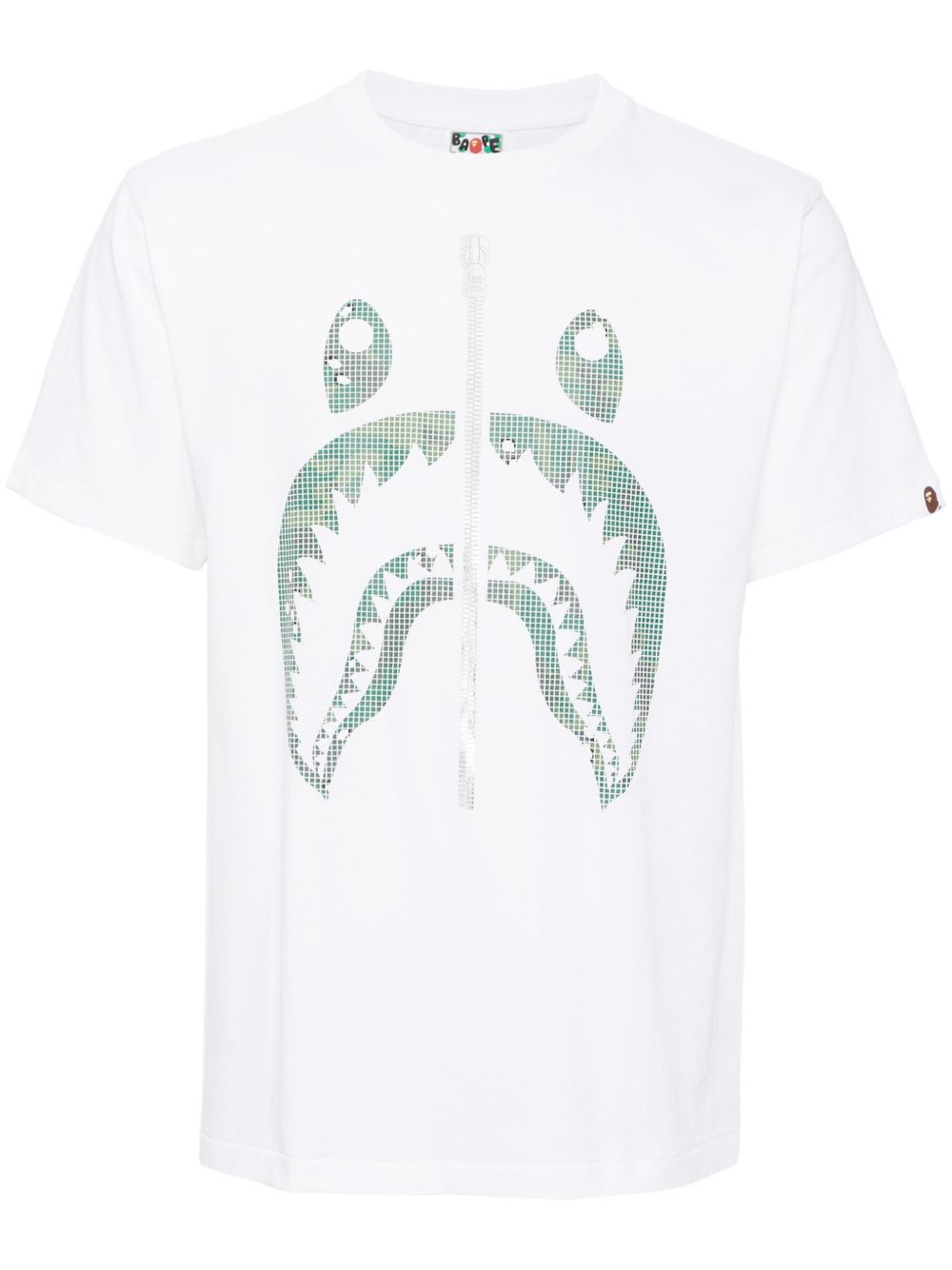 A BATHING APE® 图案印花T恤 - 白色