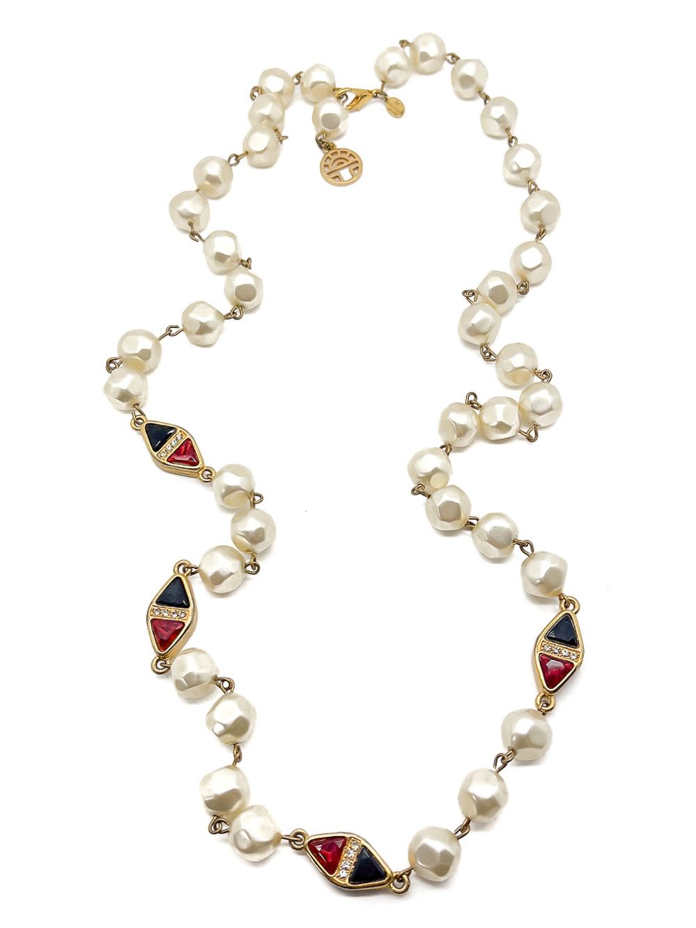 Jennifer Gibson Jewellery Louis Féraud 人造珍珠项链（1980年代典藏款） - 金色