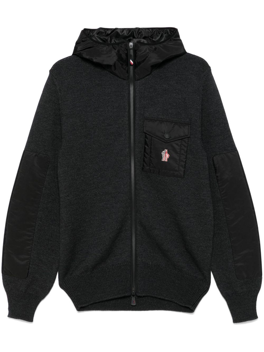 Moncler Grenoble 拉链连帽衫 - 灰色
