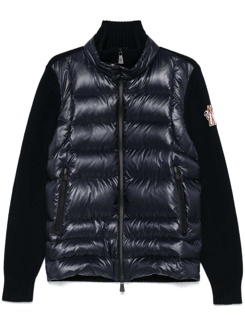 Moncler Grenoble 填充拉链开衫 - 蓝色