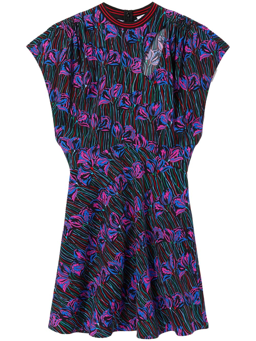 PUCCI Fiori Di Loto 印花迷你连衣裙 - 紫色