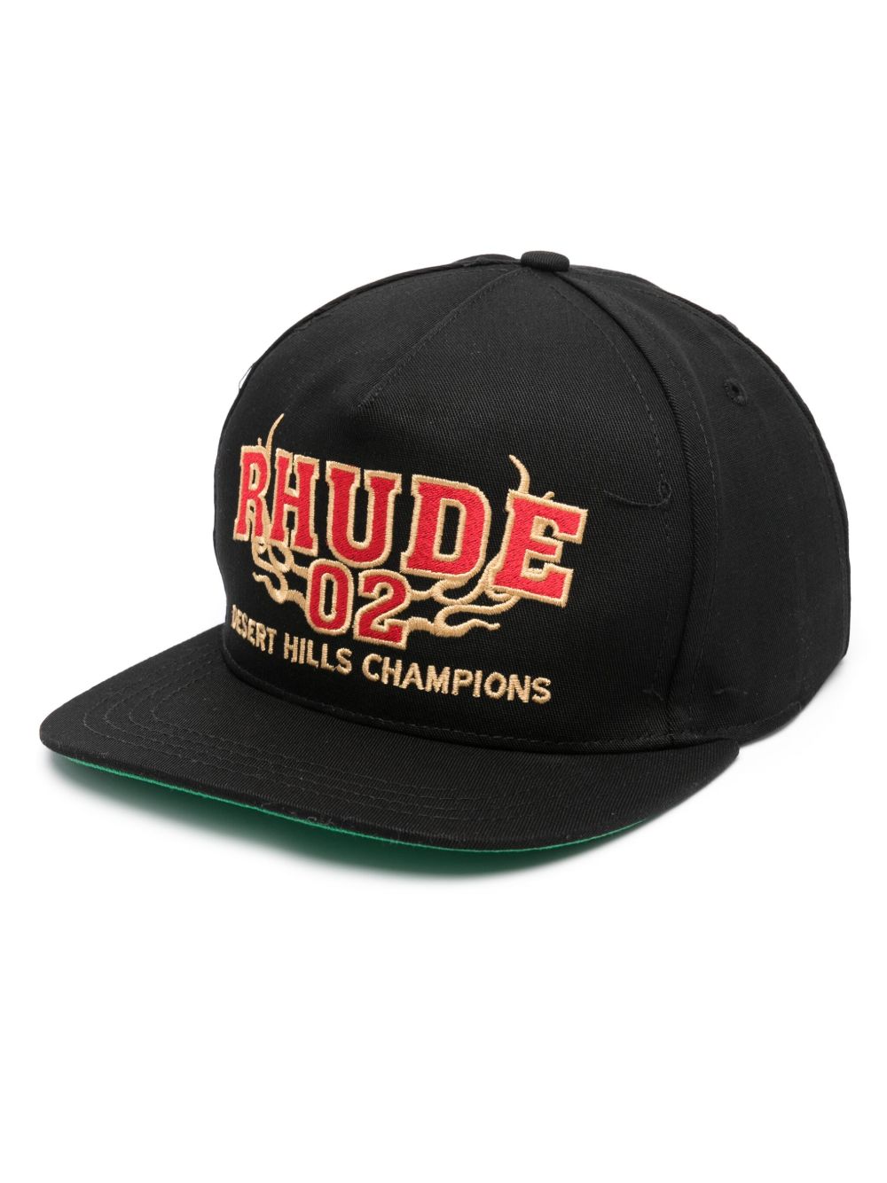 RHUDE logo刺绣棒球帽 - 黑色