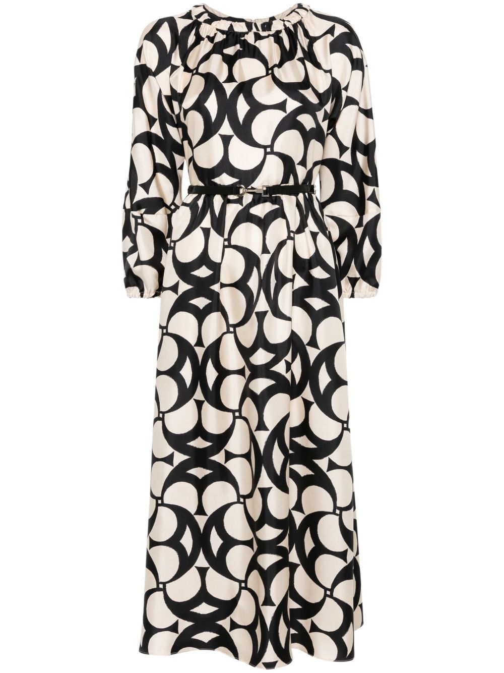 'S Max Mara Nina 超长连衣裙 - 黑色