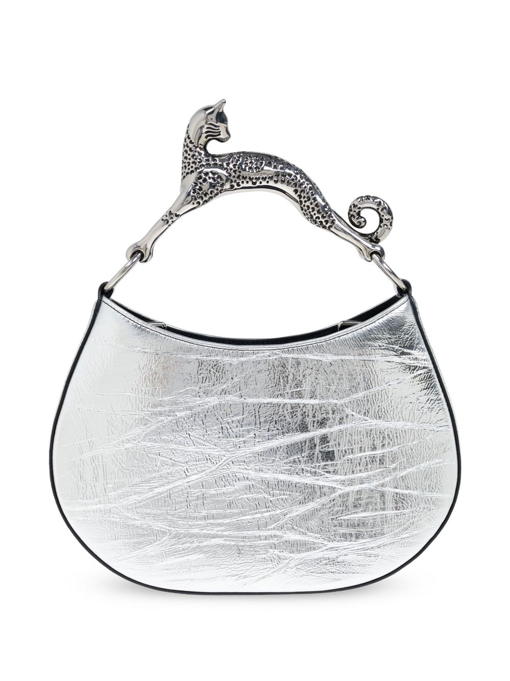 Lanvin Cat 手柄中号手提包 - 银色