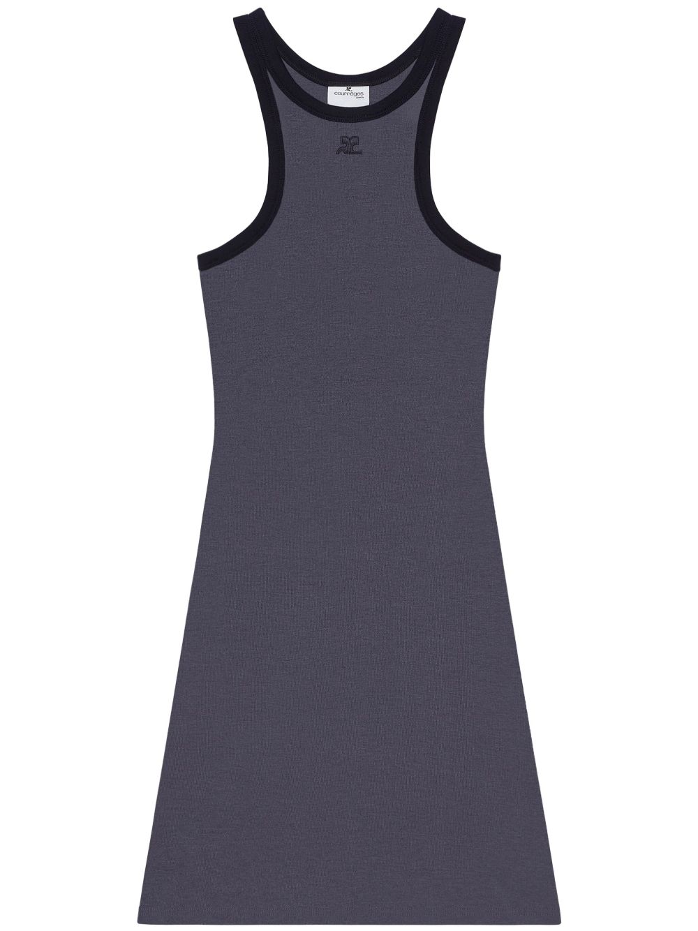Courrèges 棉潜水面料连衣裙 - 蓝色