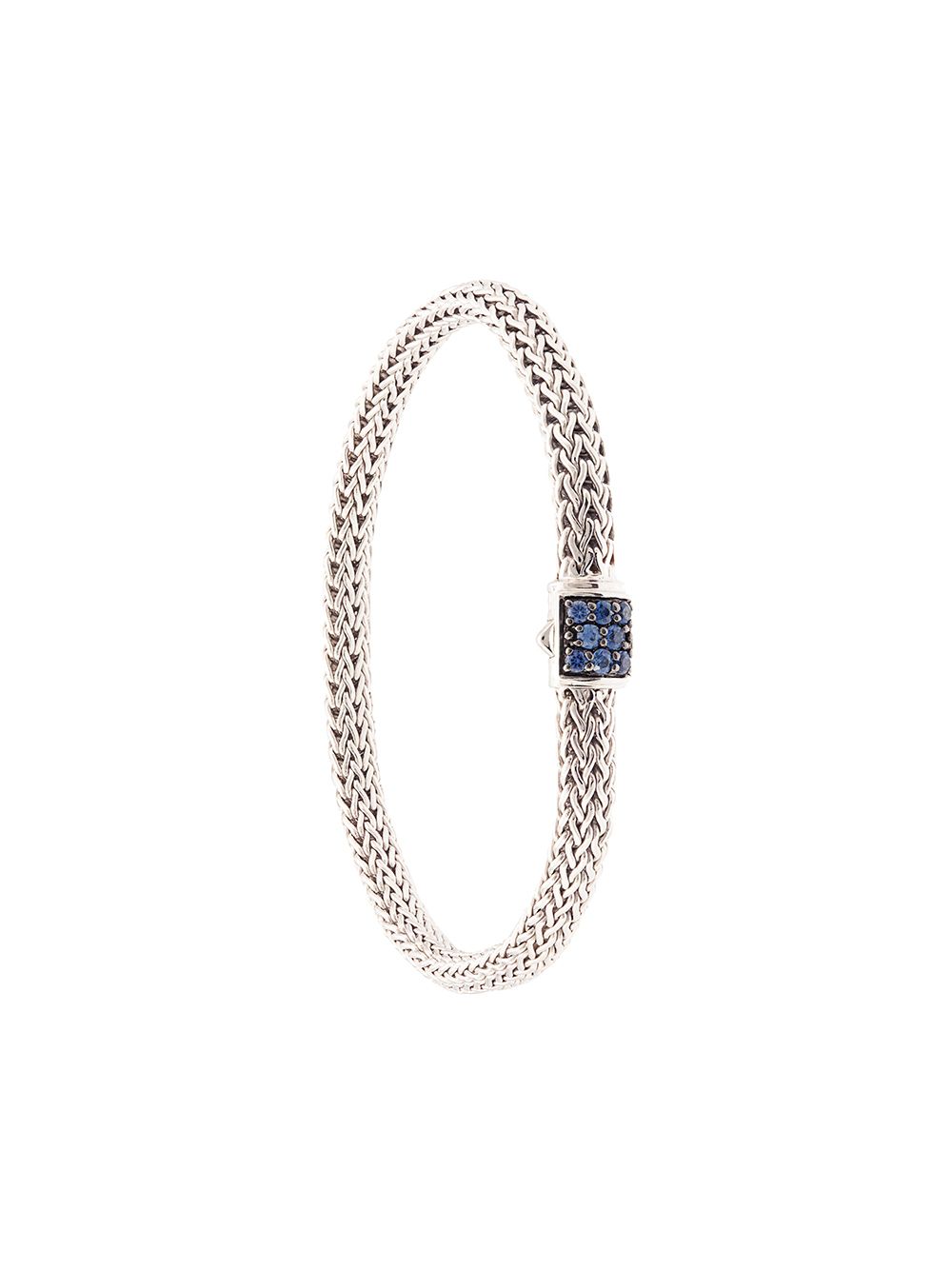 John Hardy Classic Chain 5毫米密镶蓝宝石手链 - 银色