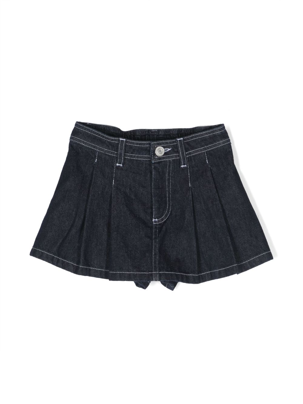 Philosophy Di Lorenzo Serafini Kids 褶饰棉牛仔半身裙 - 蓝色
