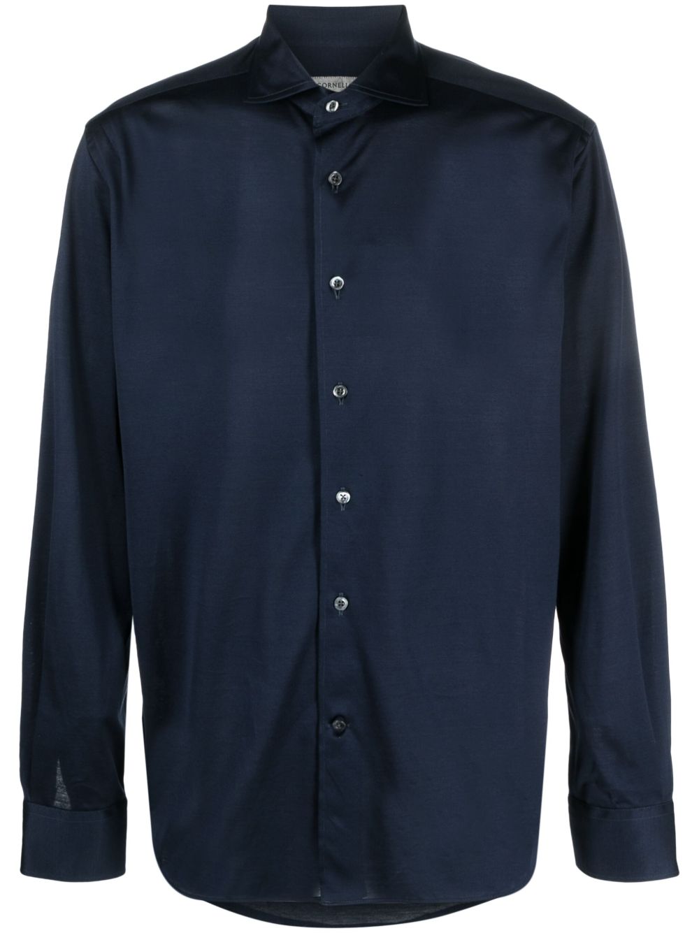 Corneliani 经典领棉衬衫 - 蓝色