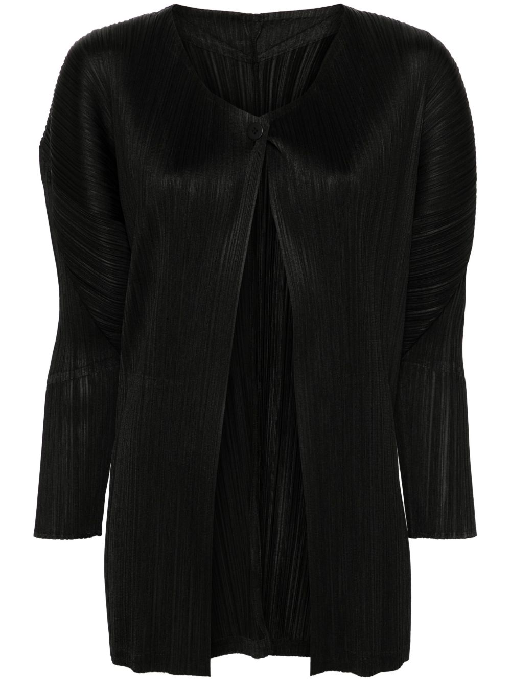 Pleats Please Issey Miyake 细褶夹克 - 黑色