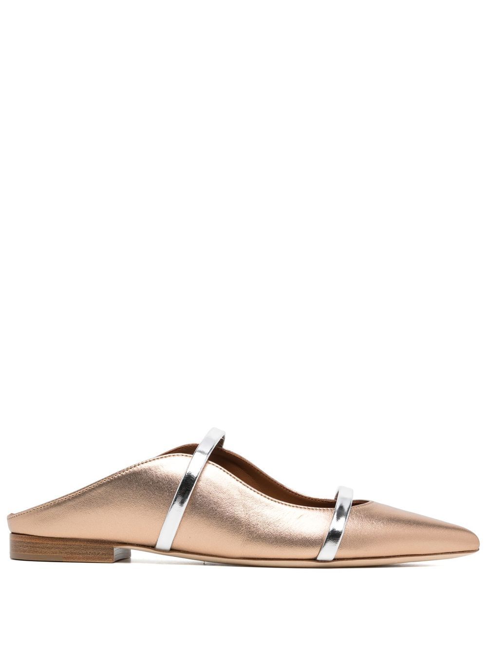 Malone Souliers Maureen金属感平底鞋 - 褐色