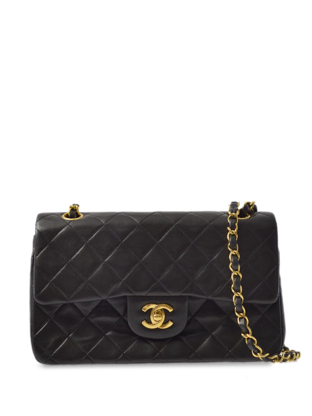 CHANEL Pre-Owned Double Flap 小号单肩包（1995年典藏款） - 黑色