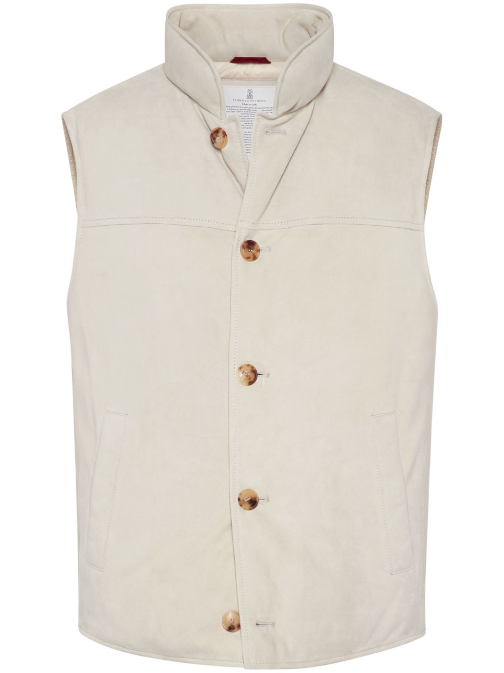 Brunello Cucinelli 填充皮质马甲 - 中性色