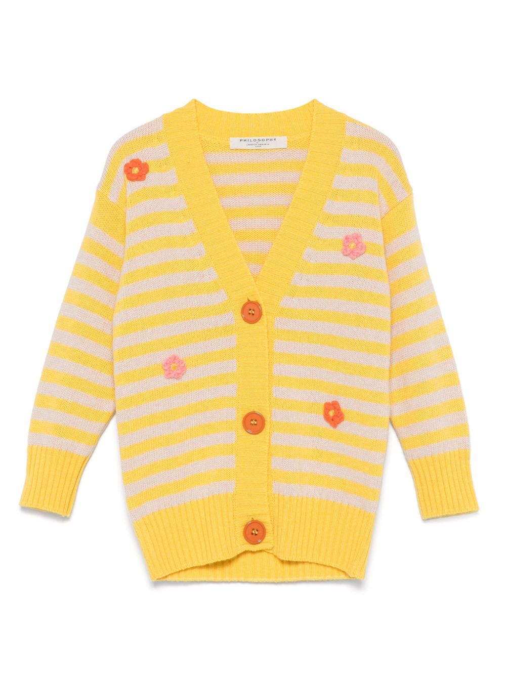 Philosophy Di Lorenzo Serafini Kids 花卉贴花开衫 - 黄色