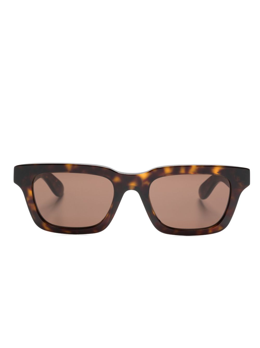 Alexander McQueen Eyewear 方框太阳眼镜 - 褐色