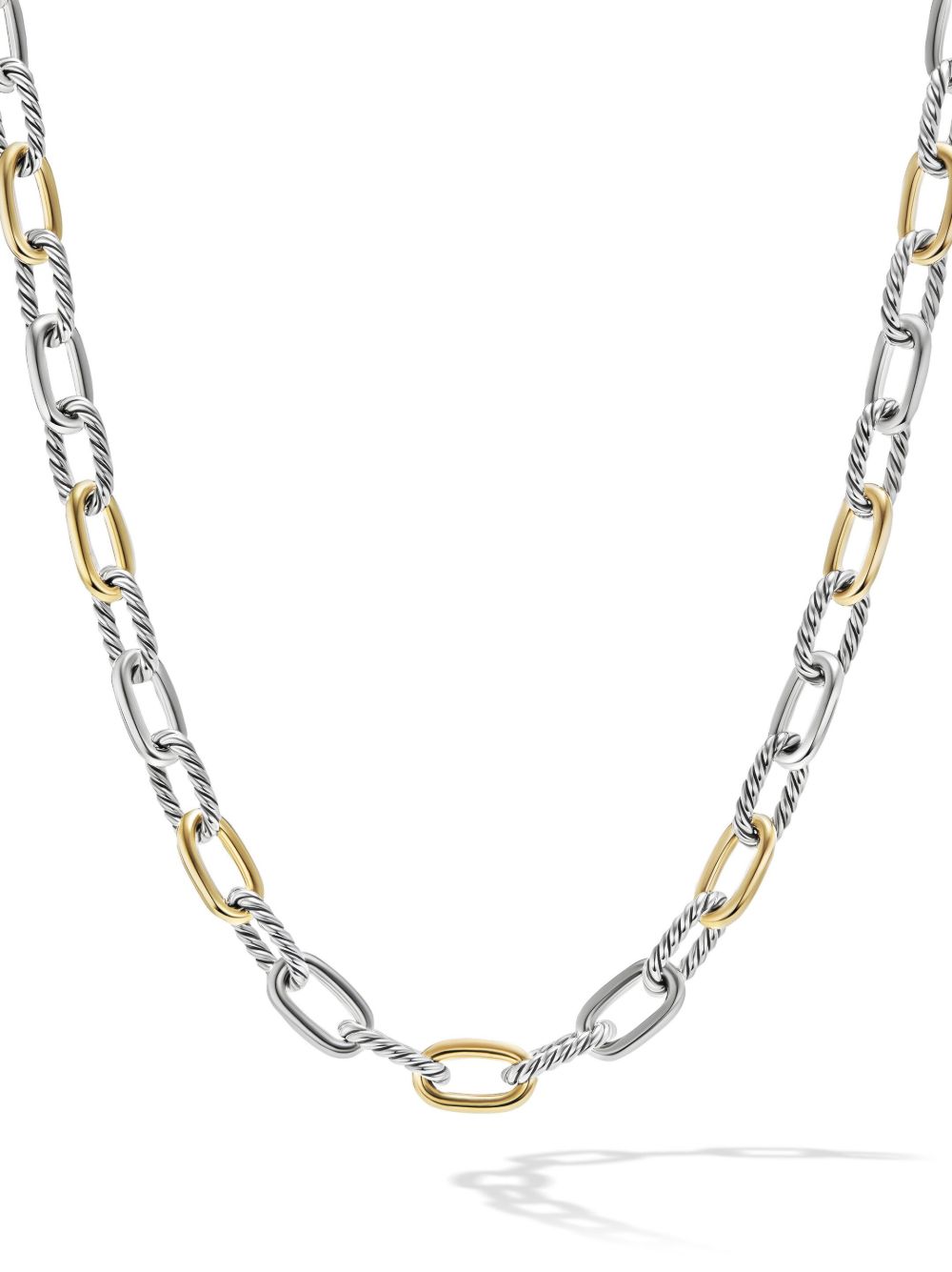 David Yurman 18K黄金纯银 Madison 8.5毫米链式项链 - 银色