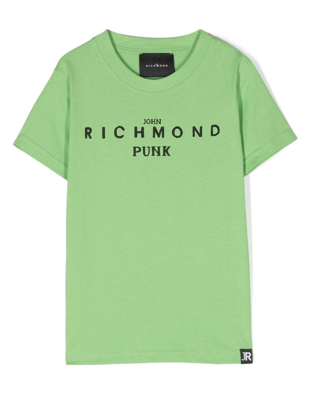 John Richmond Junior logo印花棉T恤 - 绿色