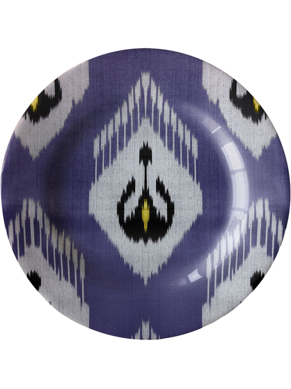 Les-Ottomans Ikat 陶瓷圆盘（19厘米） - 蓝色