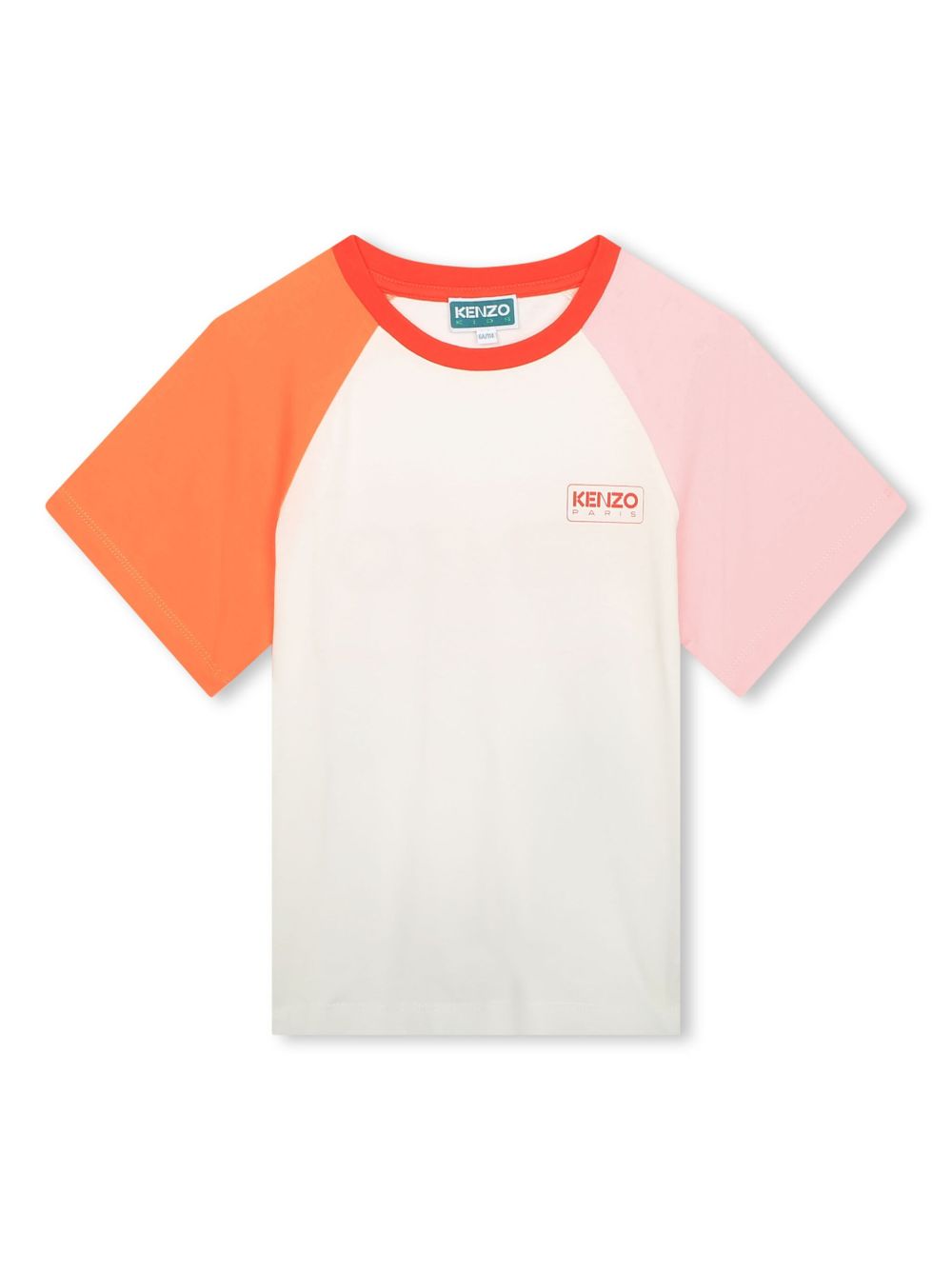 Kenzo Kids logo印花棉T恤 - 白色