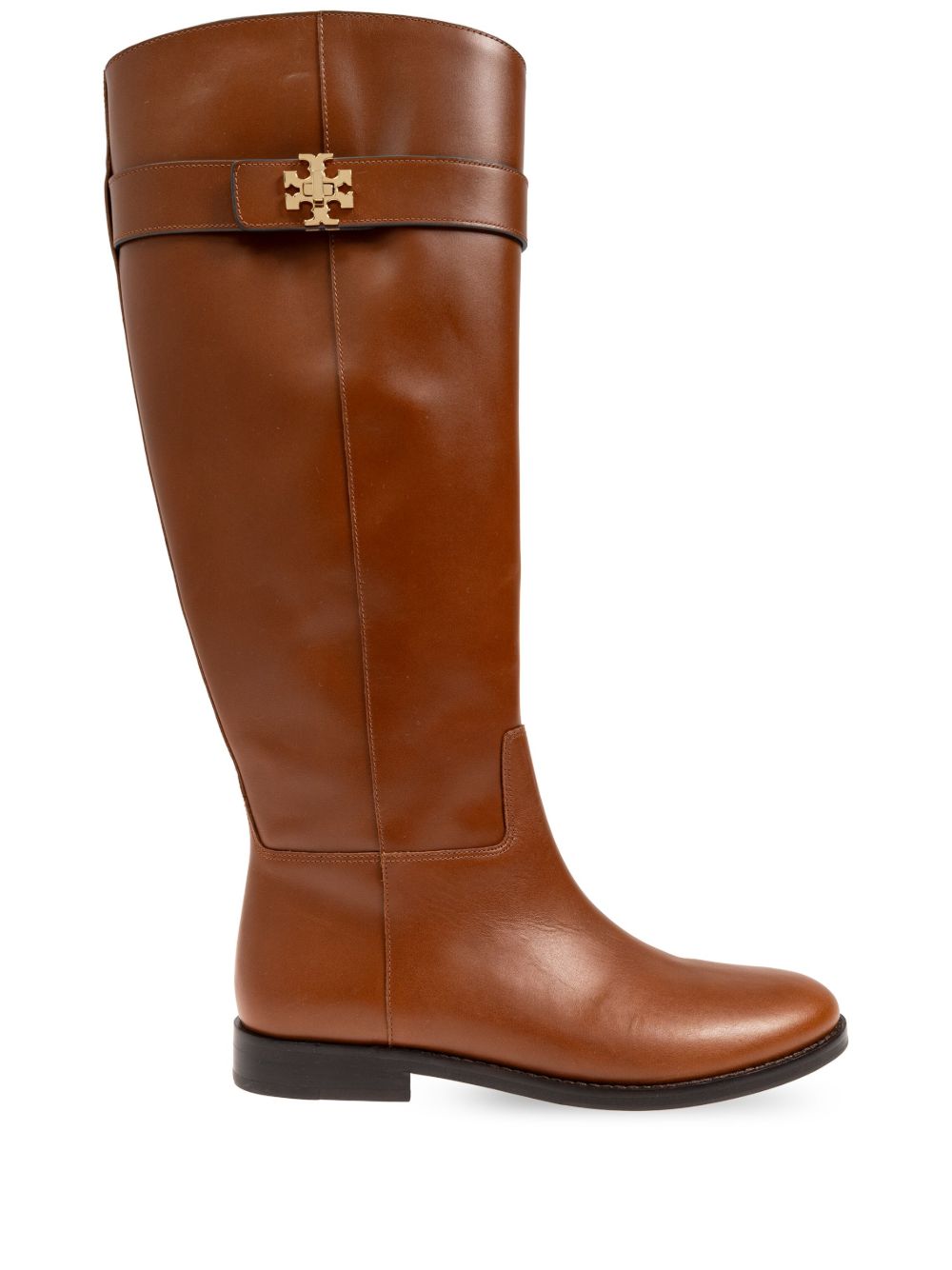 Tory Burch T Lock 及膝靴 - 褐色