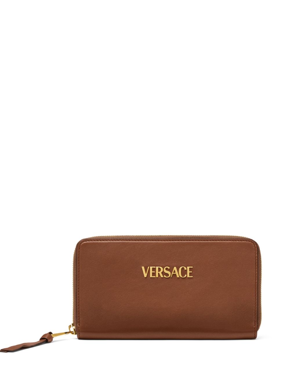 Versace logo字母钱包 - 褐色