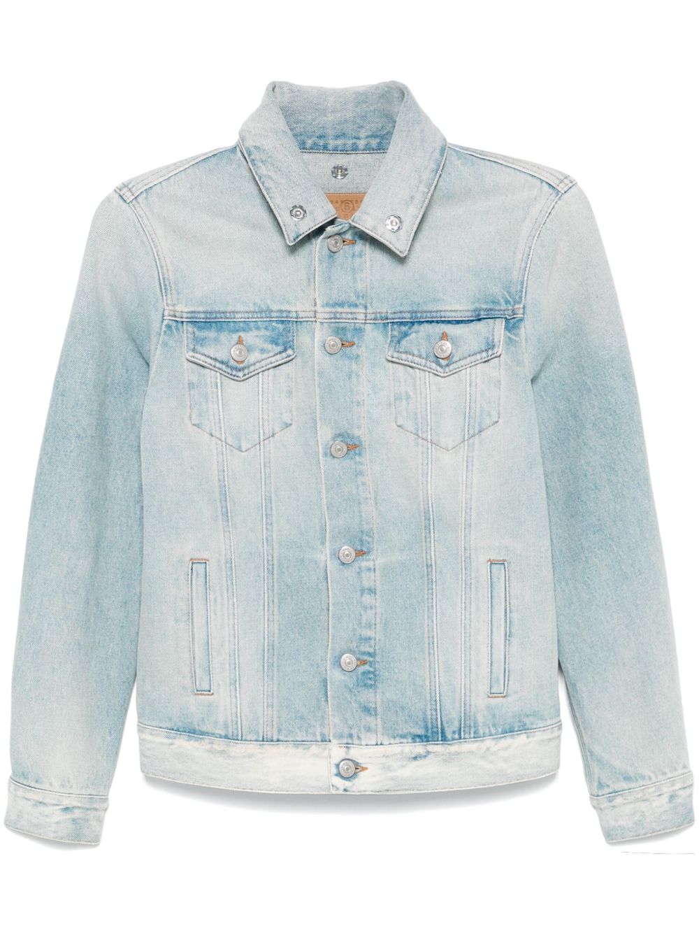 MM6 Maison Margiela 仿旧牛仔夹克 - 蓝色