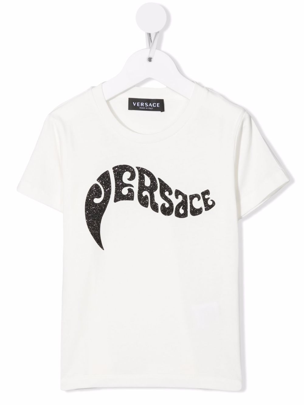 Versace Kids logo印花T恤 - 白色
