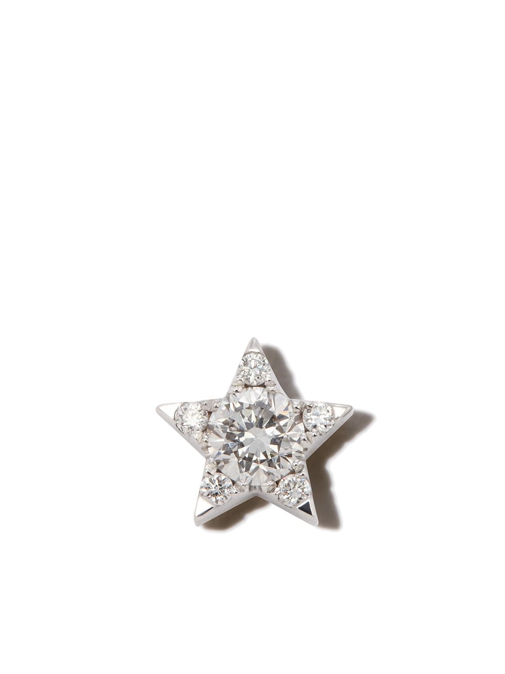 MARIA TASH Diamond Star Threaded 耳钉 - 银色