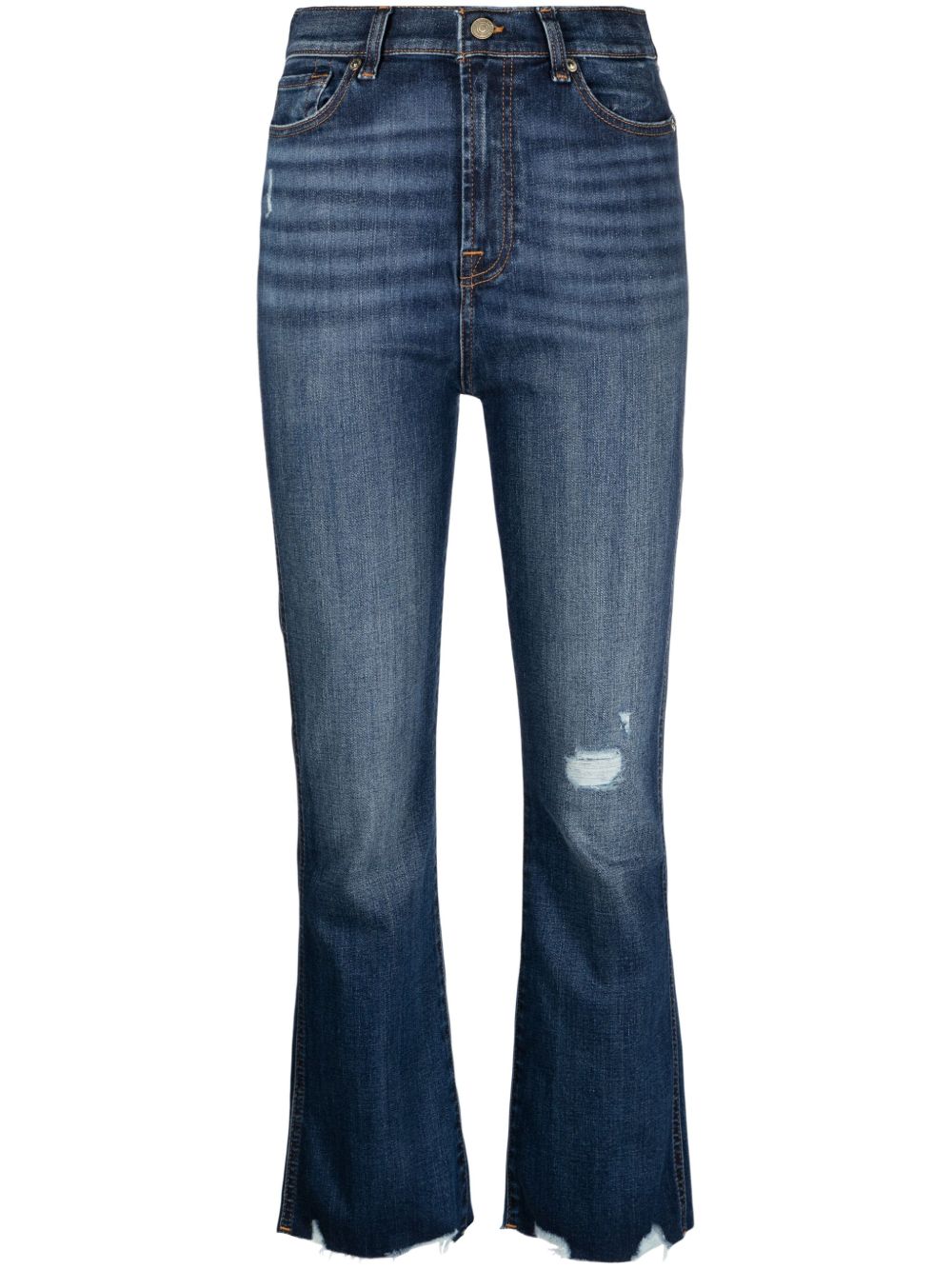 7 For All Mankind 微喇露踝牛仔裤 - 蓝色
