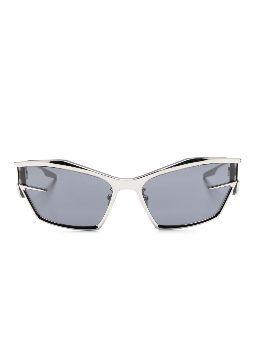 Givenchy Eyewear Giv Cut 盾形镜框太阳眼镜 - 银色