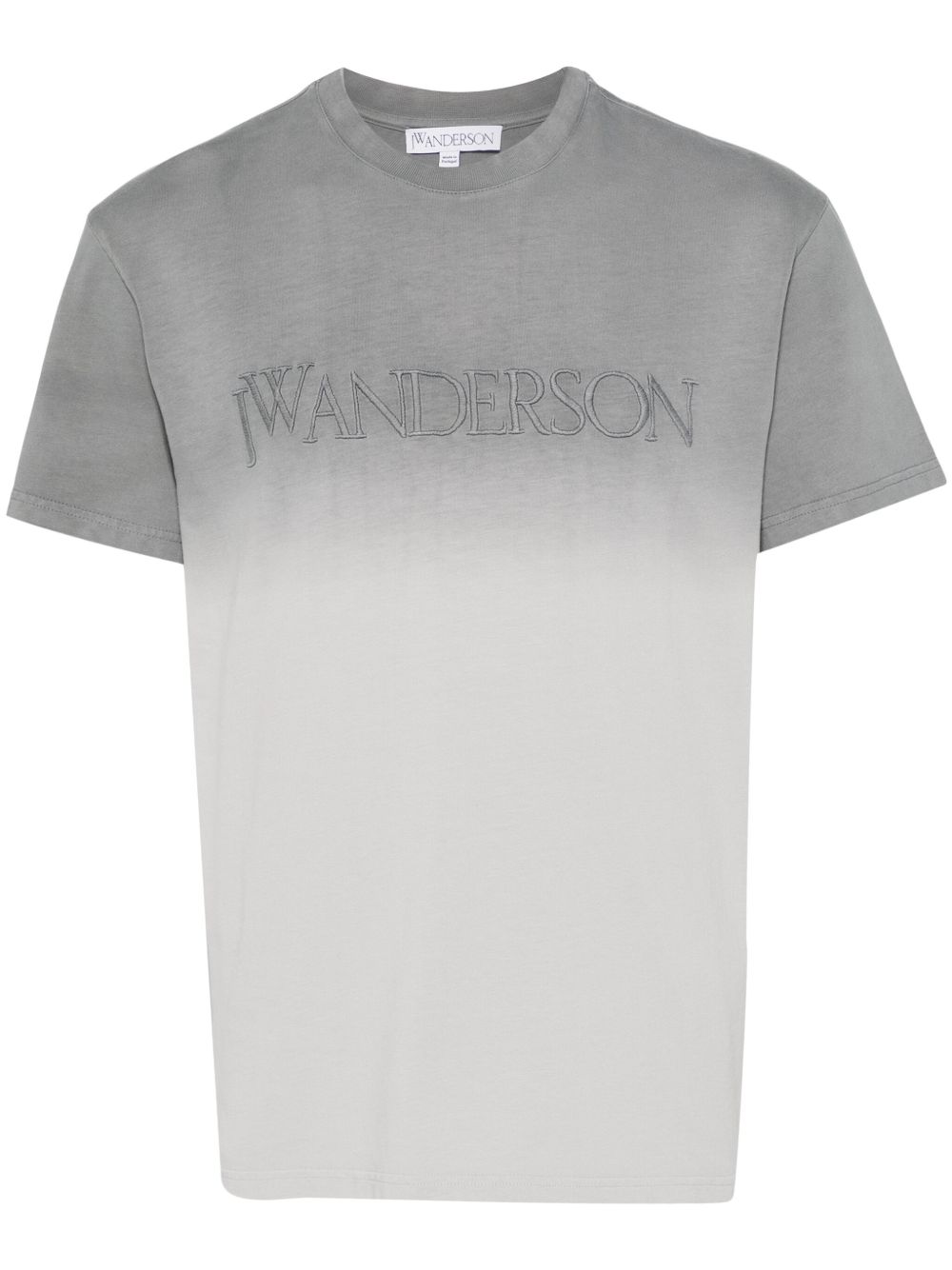 JW Anderson logo刺绣渐色T恤 - 灰色