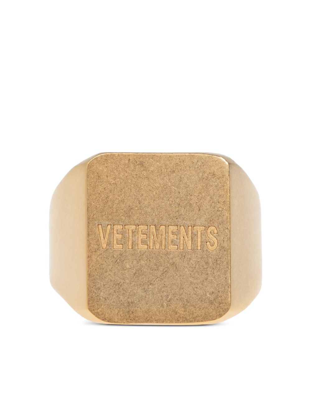 VETEMENTS logo雕刻戒指 - 金色