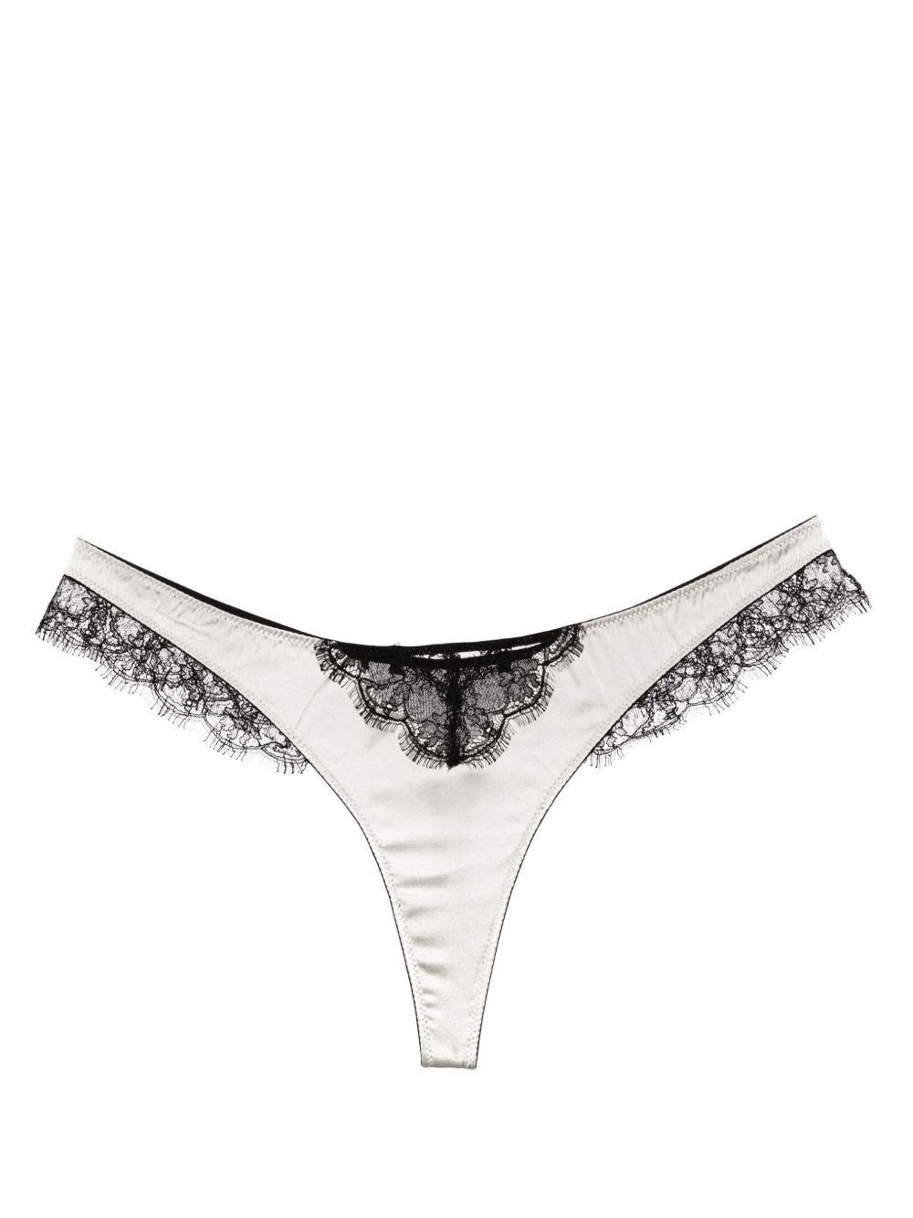 Kiki de Montparnasse Lace Inset 丁字裤 - 黑色