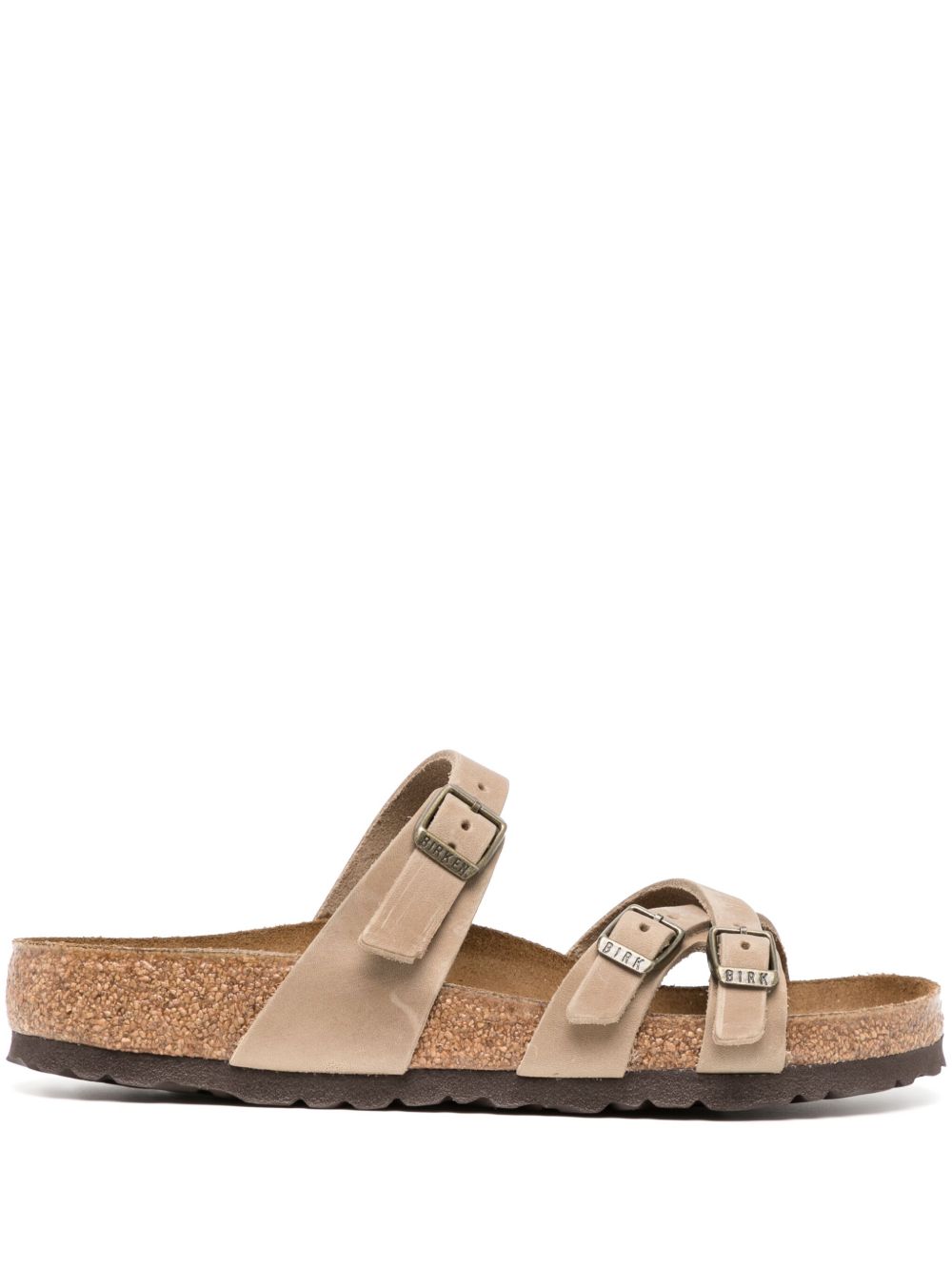 Birkenstock Franca Oiled leather slides - 褐色