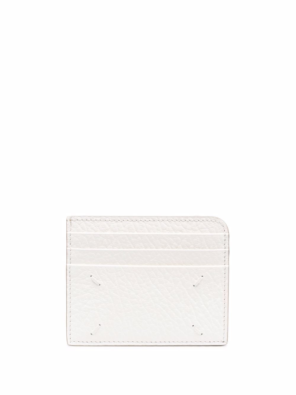 Maison Margiela 四缝线皮质卡夹 - 白色