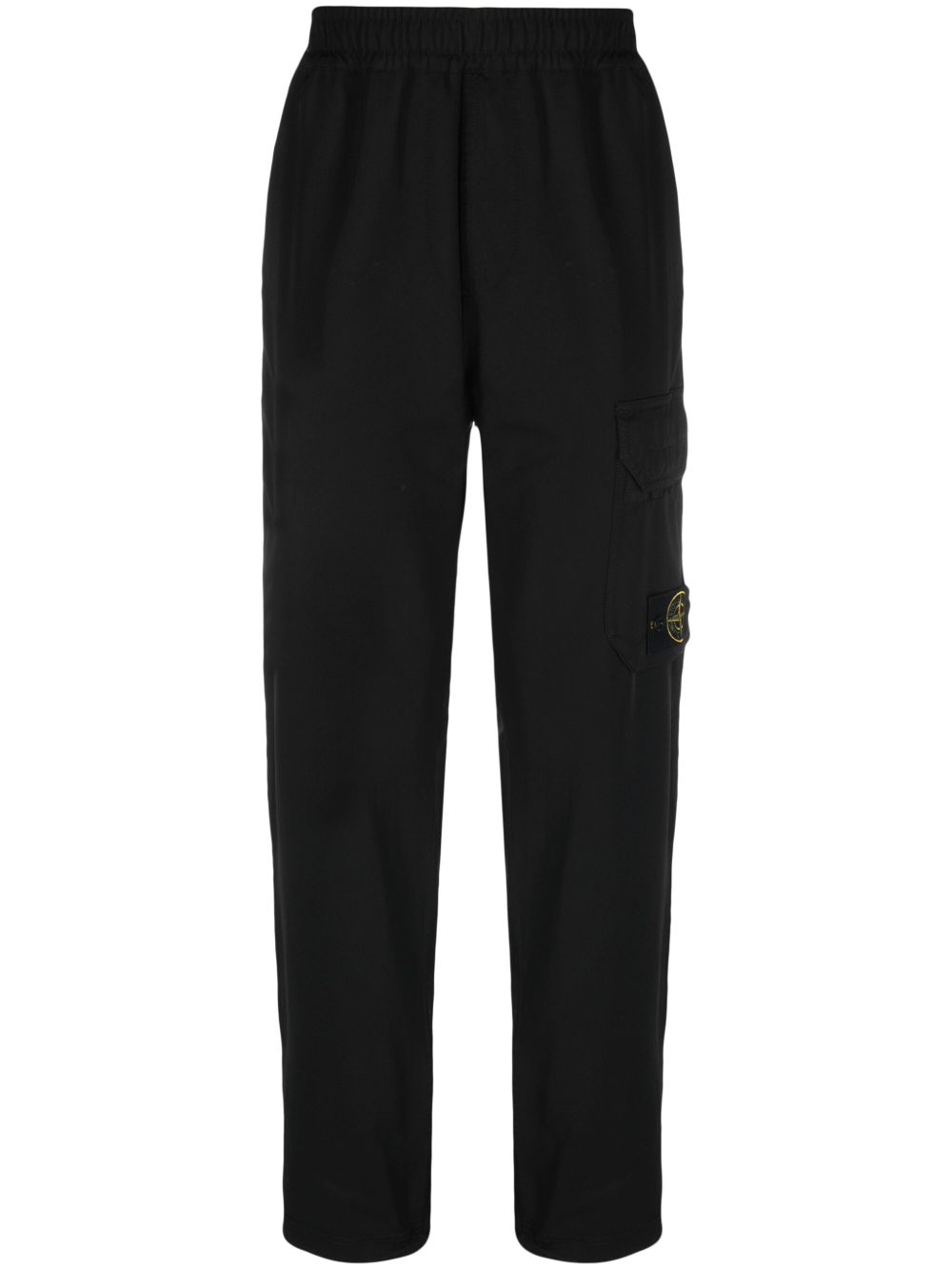 Stone Island 标贴直筒裤 - 黑色