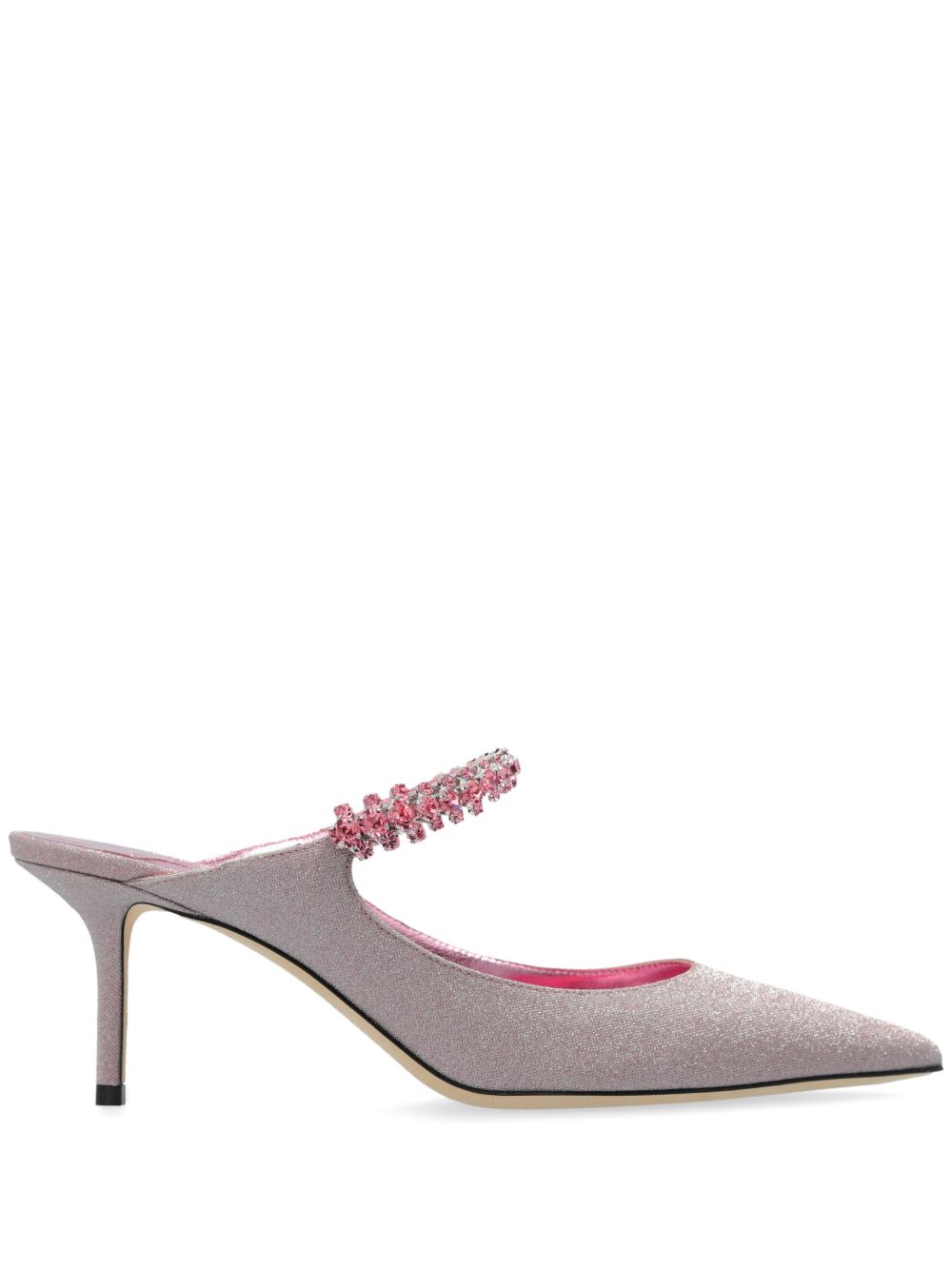 Jimmy Choo Bing 晶饰穆勒鞋 - 粉色