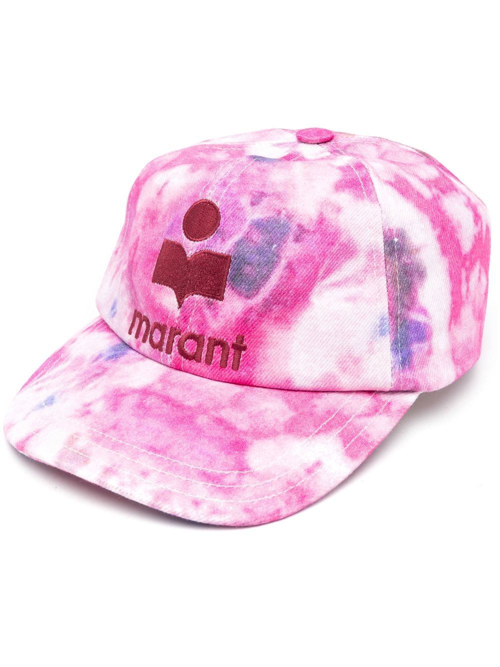 MARANT 大理石纹logo棒球帽 - 粉色
