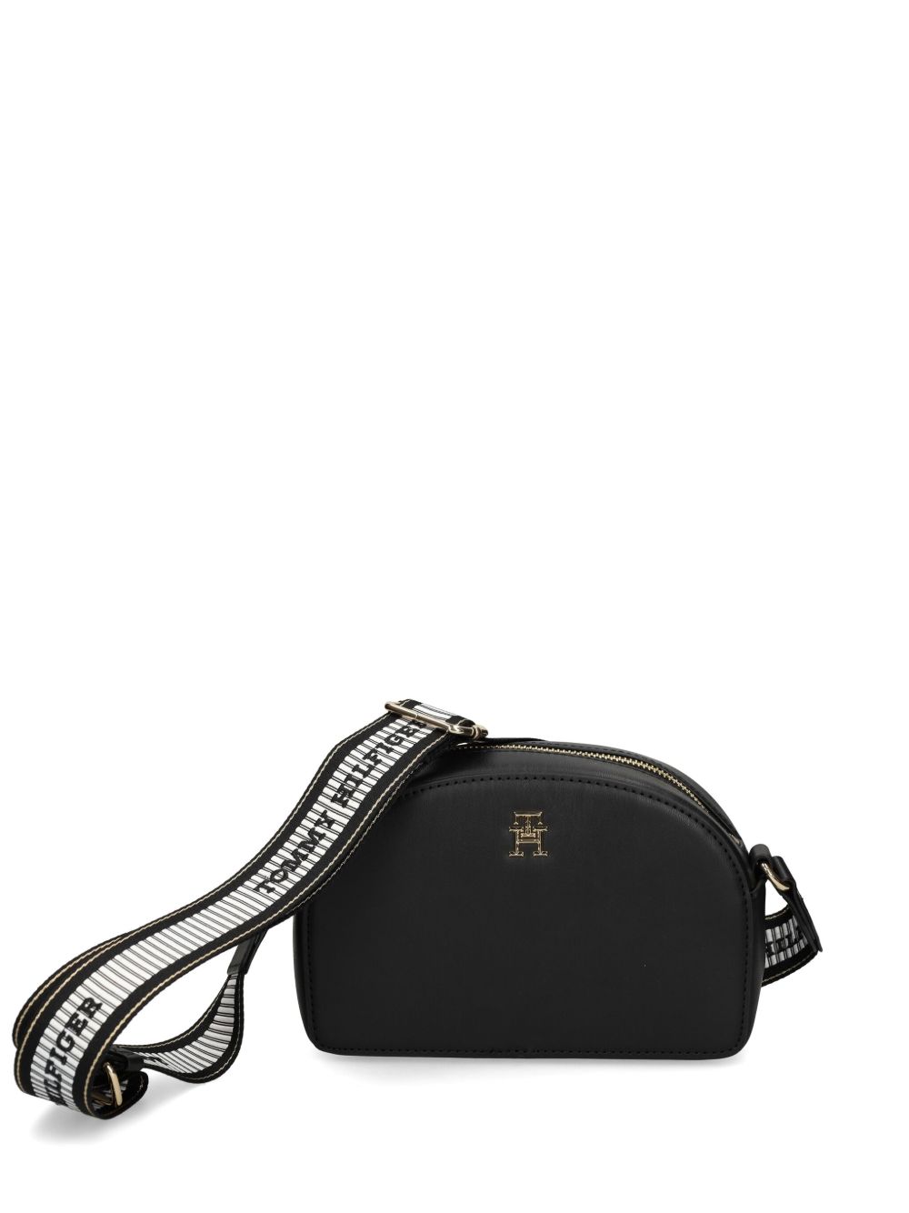 Tommy Hilfiger logo标牌斜挎包 - 黑色