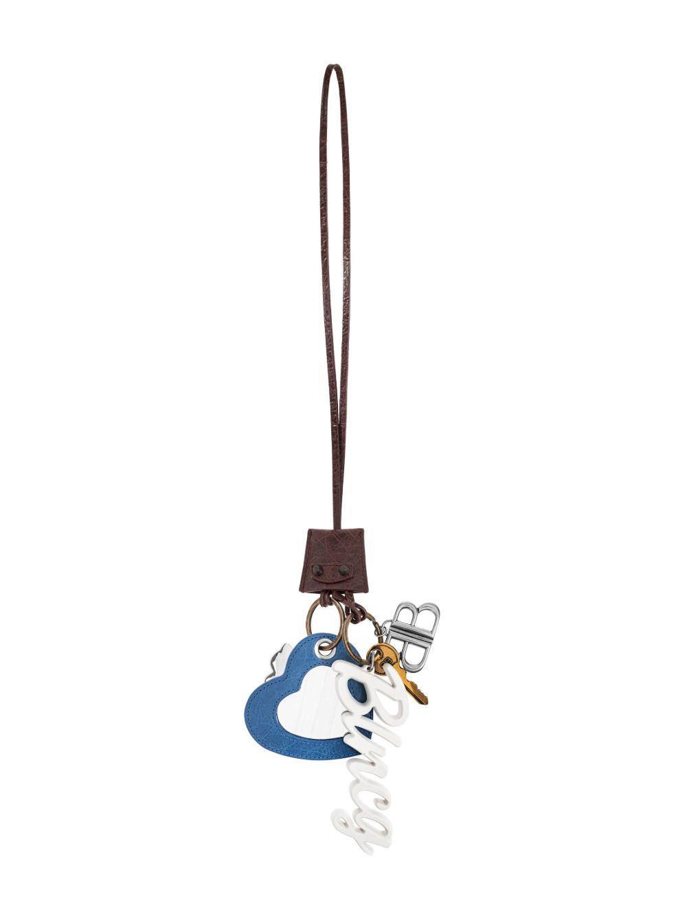 Balenciaga Le City Charm 钥匙扣 - 褐色