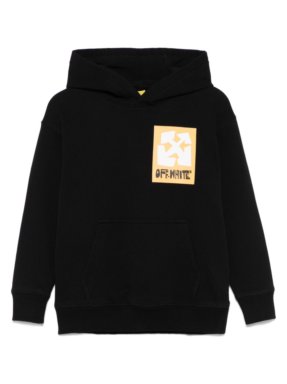 Off-White Kids Big Label 连帽衫 - 黑色