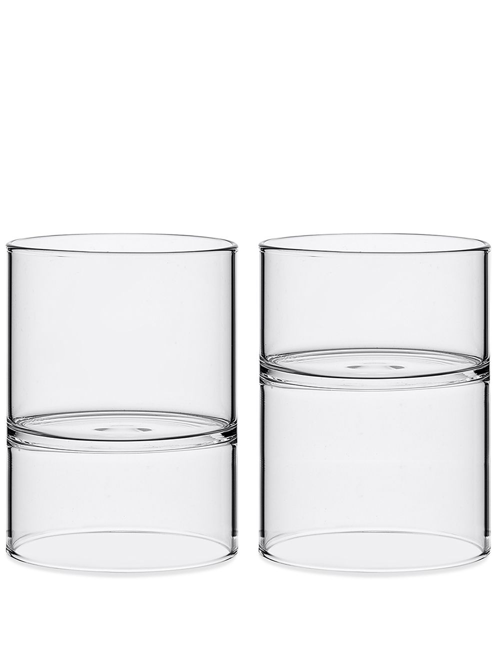 Fferrone Design Revolution Rocks/Martini 玻璃杯（两件装） - 白色