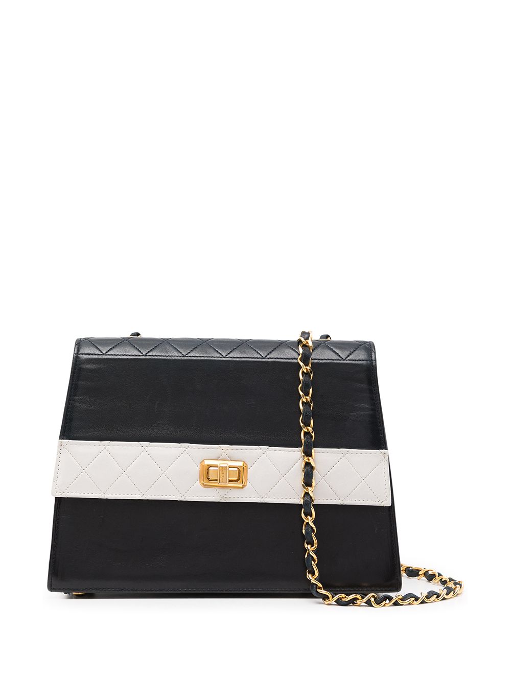 CHANEL Pre-Owned 菱纹绗缝单肩包（1990年代典藏款） - 蓝色