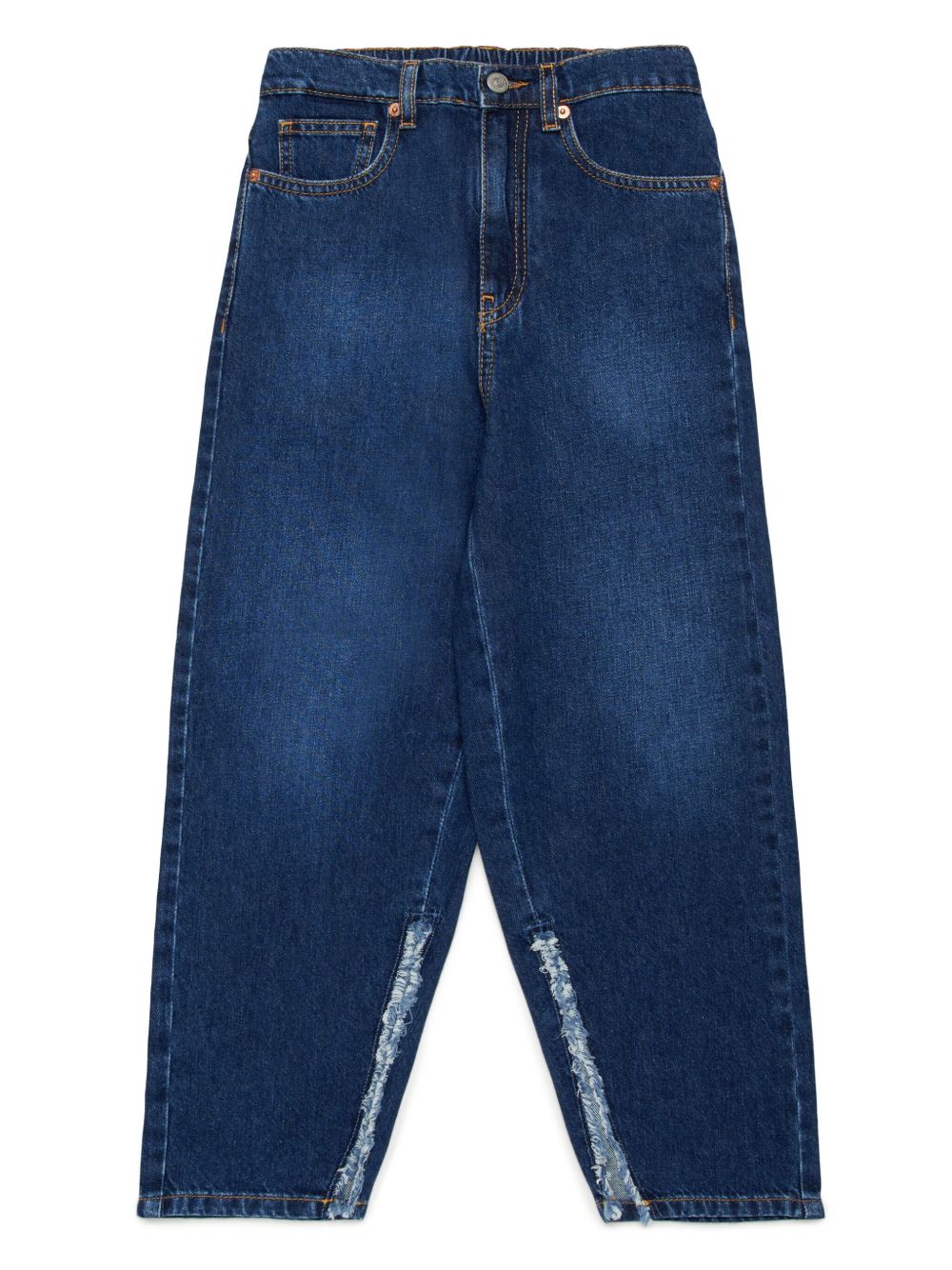 MM6 Maison Margiela Kids 阔腿牛仔裤 - 蓝色