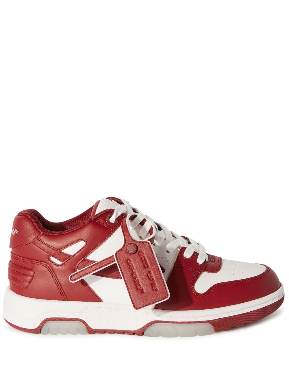 Off-White Out Of Office 皮质运动鞋 - 白色